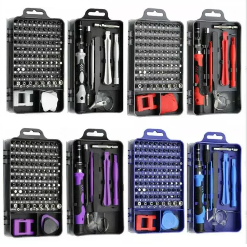 Professional Mini Electronic Watch Mobile Phone Repair 115 in 1 Magnetic Screwdriver Bit Tool Set Precision Screwdriver Set