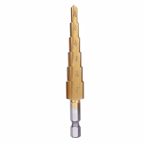 3 pçs/conjunto de brocas escalonadas de titânio de aço de alta velocidade com driver de impacto de bolsa compatível 28 (1/8-3/4 '')